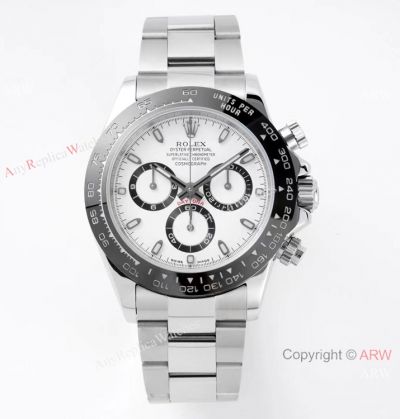 Super Clone Rolex Daytona 316L Stainless Steel Panda Dial Watch VRF Swiss 7750 Movement